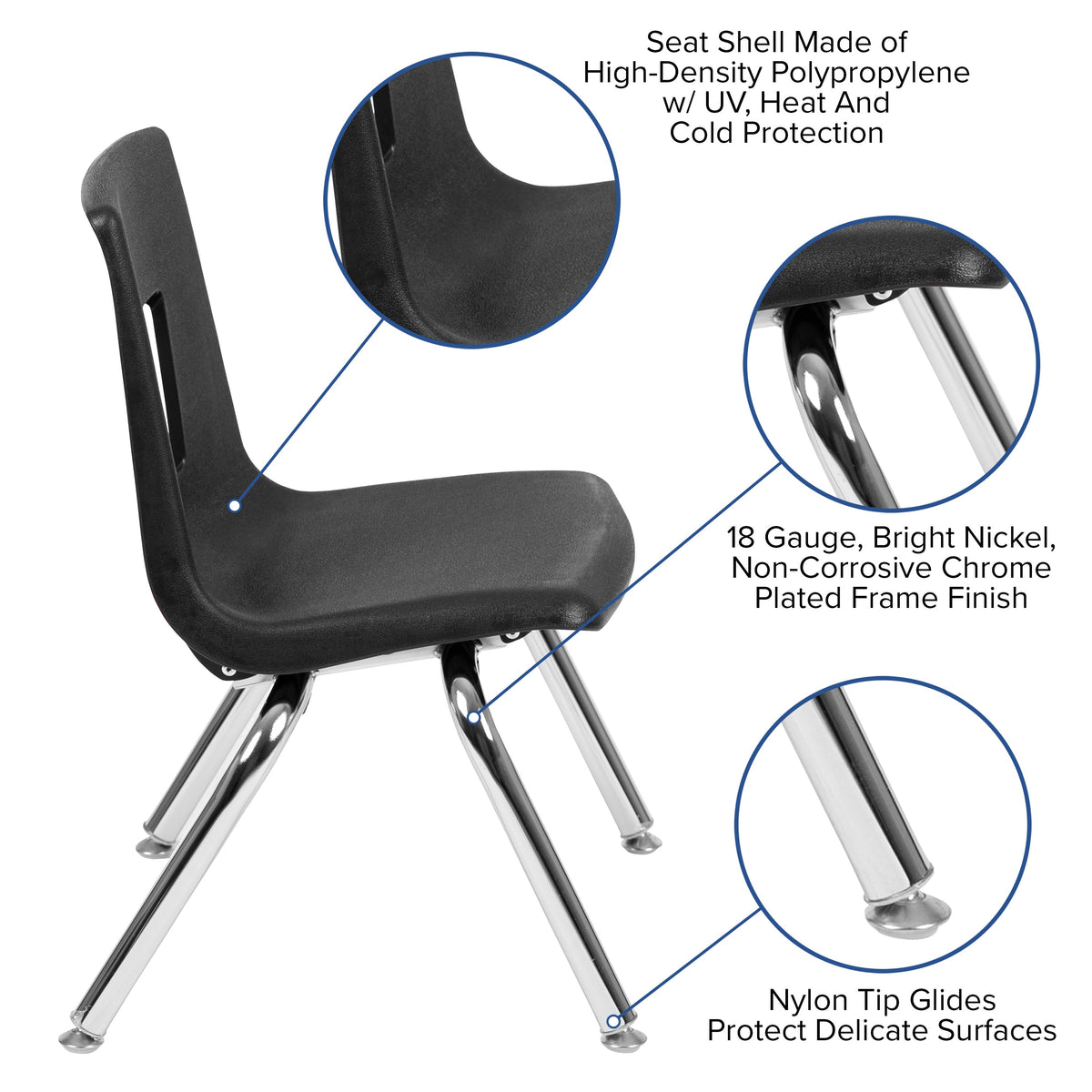 Grey |#| Mobile 60inch Circle Wave Activity Table Set-12inch Student Stack Chairs, Grey/Black