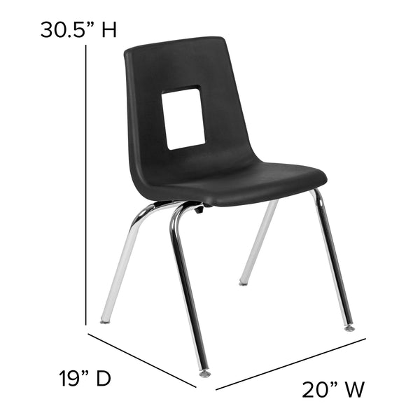 Grey |#| Mobile 60inch Circle Wave Activity Table Set-18inch Student Stack Chairs, Grey/Black