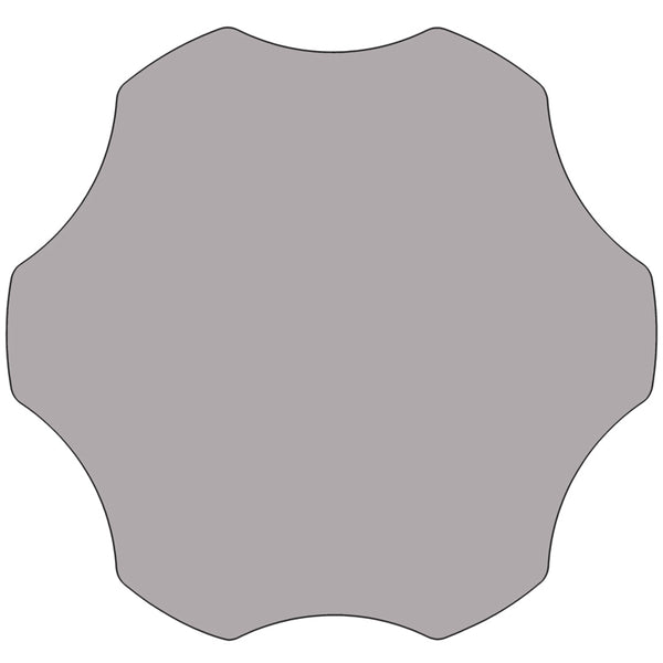 Oak |#| Mobile 60inch Flower Oak Thermal Laminate Activity Table - Height Adjustable Legs