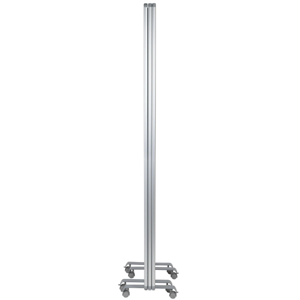 Mobile Magnetic Whiteboard 3 Section Partition with Locking Casters, 72inchH x 24inchW