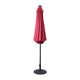 Red |#| Commercial 9 FT 32 LED Light Solar Umbrella with Crank and Tilt Function in Red