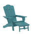 Newport HDPE Adirondack Chair with Cup Holder and Pull Out Ottoman, All-Weather HDPE Indoor/Outdoor Lounge Chair