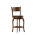 Nichola Commercial Grade Classic Open Back Swivel Counter Height Pub Barstool with Bowed Wooden Frame and Padded, Uphosltered Seat