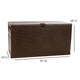 Brown |#| 120 Gallon Brown Plastic Deck Box for Outdoor Patio Storage & Deck Organization