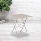 Light Gray |#| 28inch Square Light Gray Indoor-Outdoor Steel Folding Patio Table - Home Furniture