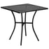 Oia Commercial Grade Square Patio Table | Outdoor Steel Square Patio Table