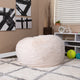 Blush Furry |#| Oversized Blush Furry Refillable Bean Bag Chair for All Ages