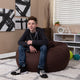 Natural Sherpa |#| Large Faux Sherpa Refillable Bean Bag Chair for Kids and Teens - Natural