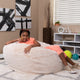 Blush Furry |#| Oversized Blush Furry Refillable Bean Bag Chair for All Ages