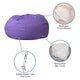 Navy Blue |#| Oversized Solid Navy Blue Refillable Bean Bag Chair for All Ages