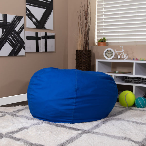 Royal Blue |#| Oversized Solid Royal Blue Refillable Bean Bag Chair for All Ages
