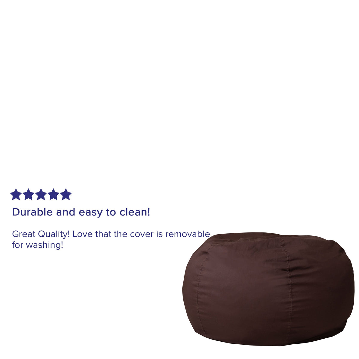Brown |#| Oversized Solid Brown Refillable Bean Bag Chair for All Ages