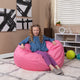 Light Pink |#| Oversized Solid Light Pink Refillable Bean Bag Chair for All Ages
