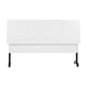 White Top/Black Frame |#| Commercial Nesting Flip Training Table with Steel Frame and T-Legs in White/Blk