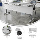 Gray Top/Gray Frame |#| Commercial Nesting Flip Training Table with Steel Frame and T-Legs in Gray