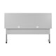 Gray Top/Gray Frame |#| Commercial Nesting Flip Training Table with Steel Frame and T-Legs in Gray