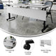 Gray Top/Black Frame |#| Commercial Nesting Flip Training Table with Steel Frame and T-Legs in Gray/Black