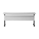 Gray Top/Black Frame |#| Commercial Nesting Flip Training Table with Steel Frame and T-Legs in Gray/Black