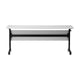Gray Top/Black Frame |#| Commercial Nesting Flip Training Table with Steel Frame and T-Legs in Gray/Black