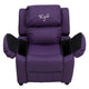 Purple Vinyl |#| Personalized Deluxe Padded Purple Vinyl Kids Recliner with Storage Arms