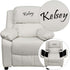 Personalized Deluxe Padded Kids Recliner with Storage Arms