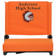 Orange |#| Personalized 500 lb. Rated Stadium Chair-Handle-Padded Seat, Orange