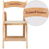 Personalized HERCULES Series Wood Folding Chair with Vinyl Padded Seat