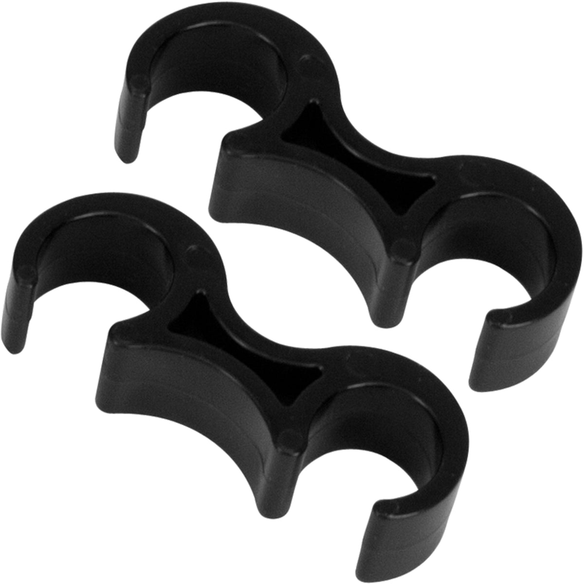 Black |#| Black Plastic Ganging Clips - Set of 2 - Designed To Fit .75inch Diameter Frames