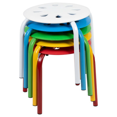 Plastic Nesting Stack Stools, 11.5