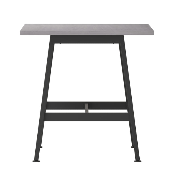Gray Oak |#| Commercial 48x30 Conference Table with Laminate Top and A-Frame Base - Gray Oak