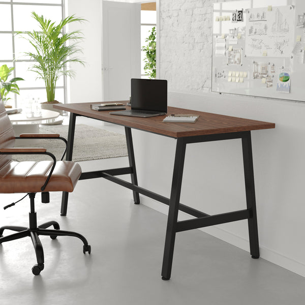 Walnut |#| Commercial 60x24 Conference Table with Laminate Top and A-Frame Base - Walnut
