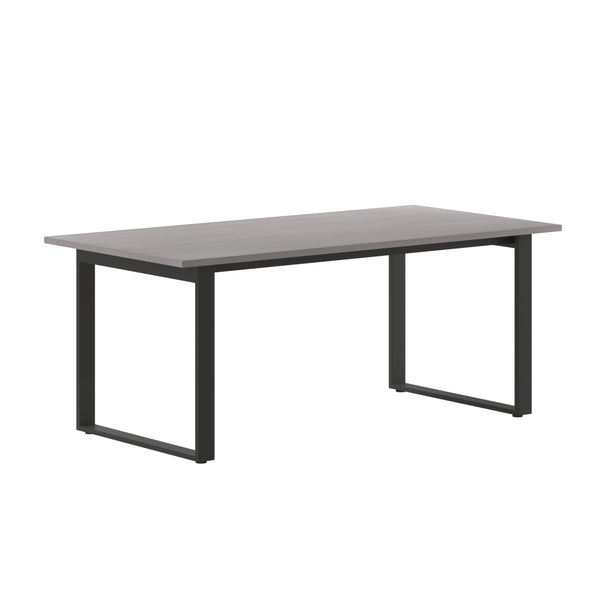 Gray Oak |#| Commercial 72x36 Conference Table with Laminate Top and U-Frame Base - Gray Oak