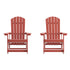 Savannah All-Weather Poly Resin Wood Adirondack Rocking Chair with Rust Resistant Stainless Steel Hardware - Set of 2