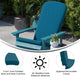 Gray/Teal |#| Indoor/Outdoor White Rocking Adirondack Chairs with Teal Cushions - Set of 2