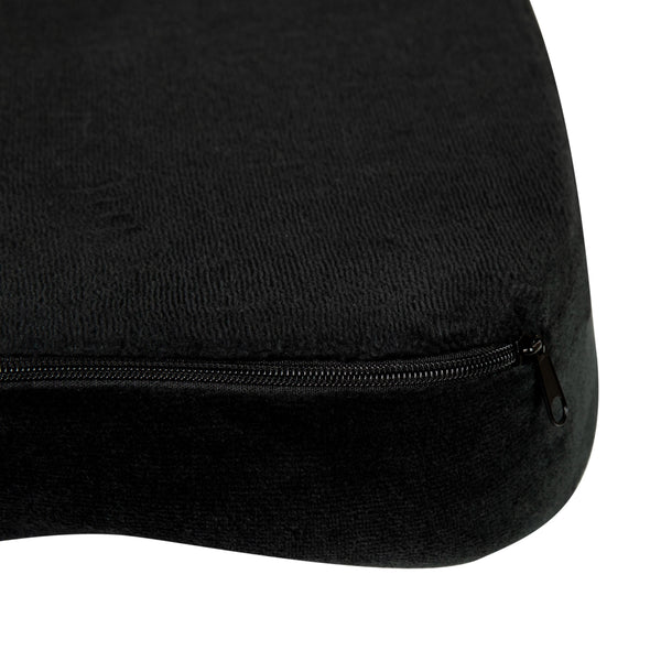 Black Contoured Office Chair Cushion - Certi-PUR US Certified 100% Memory Foam