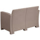 Light Gray |#| Lt Gray Faux Rattan Loveseat with All-Weather Light Gray Cushions - Patio Chair