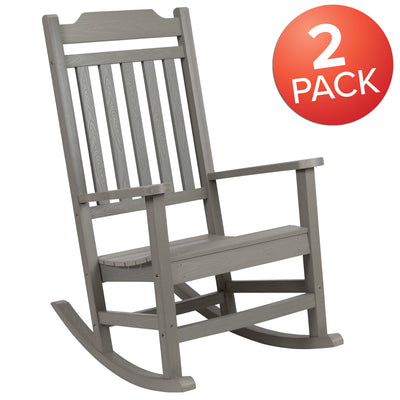 Set of 2 Winston All-Weather Faux Wood Rocking Chair
