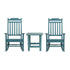 Set of 2 Winston All-Weather Poly Resin Rocking Chairs with Accent Side Table