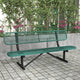Green |#| Commercial Grade 6' Expanded Mesh Metal Outdoor Bench with Backrest in Green