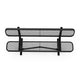 Black |#| Commercial Grade 6' Expanded Mesh Metal Outdoor Bench with Anchors in Black