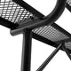 Black |#| Commercial Grade 6' Expanded Mesh Metal Outdoor Bench with Anchors in Black
