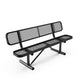 Black |#| Commercial Grade 6' Expanded Mesh Metal Outdoor Bench with Anchors in Black