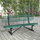 Green |#| Commercial Grade 6' Expanded Mesh Metal Outdoor Bench with Anchors in Green