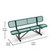 Green |#| Commercial Grade 6' Expanded Mesh Metal Outdoor Bench with Anchors in Green
