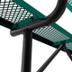 Green |#| Commercial Grade 6' Expanded Mesh Metal Outdoor Bench with Anchors in Green