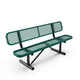 Green |#| Commercial Grade 6' Expanded Mesh Metal Outdoor Bench with Anchors in Green