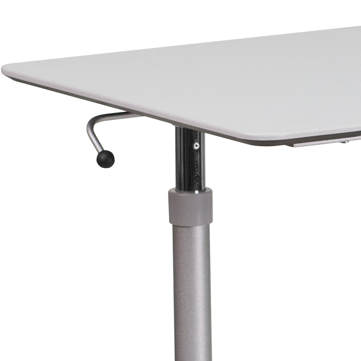 Light Gray |#| Sit/Stand Lt Gray Computer Desk with 37.375inchW Top (Adj Range 29inch - 40.75inch)