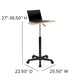 Maple |#| Maple Sit to Stand Mobile Laptop Computer Desk - Portable Rolling Standing Desk