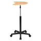 Maple |#| Maple Sit to Stand Mobile Laptop Computer Desk - Portable Rolling Standing Desk