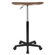 Rustic Walnut |#| Walnut Sit to Stand Mobile Laptop Computer Desk - Portable Rolling Standing Desk